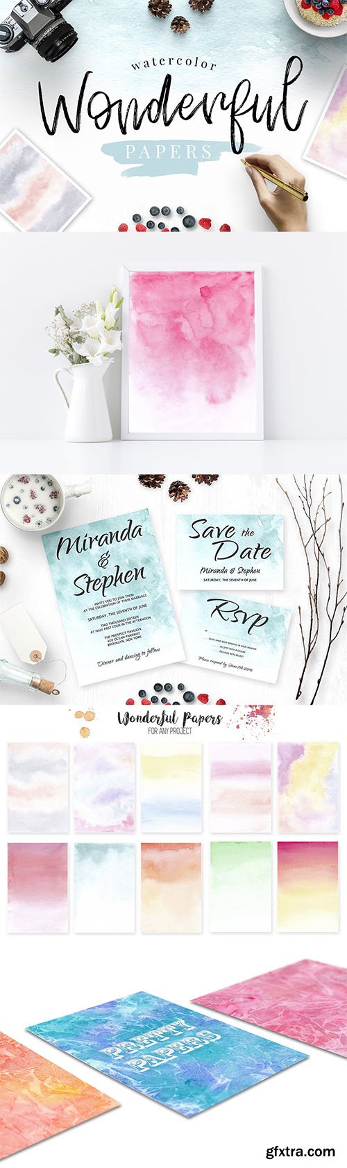 Watercolor Wonderful Papers