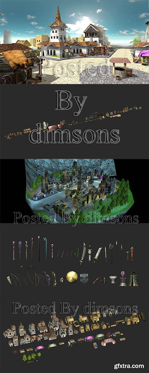 Cubebrush - Medieval Fantasy Town Asset Pack