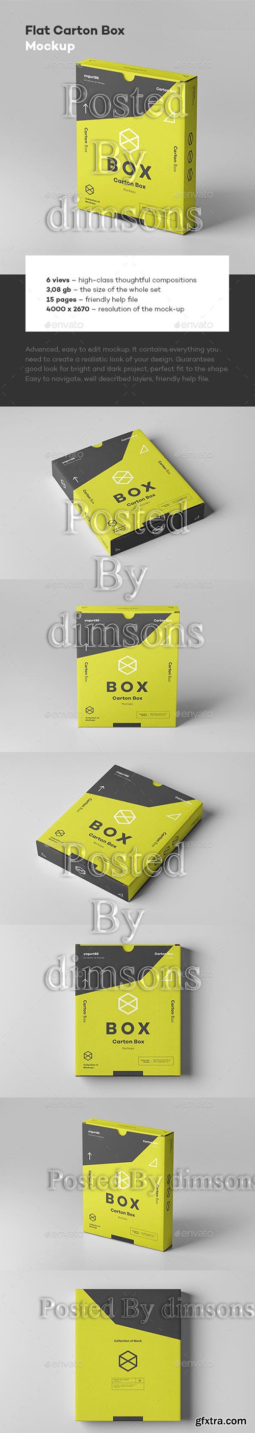 Flat Carton Box Mockup 23260761 Flat Carton Box Mockup 23260761