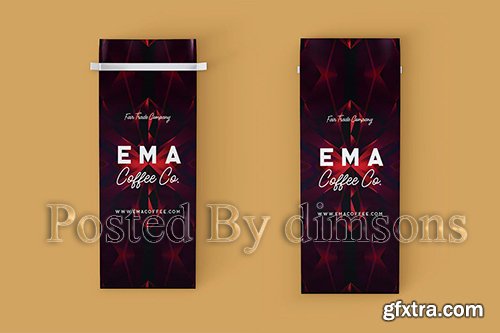 Coffee Bag - Front & Back Mock-up Coffee Bag - Front & Back Mock-up