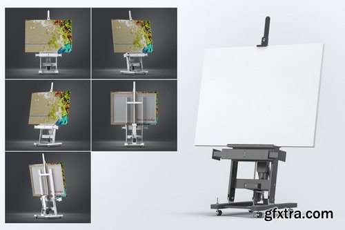 Canvas Art on Easel Mock-Up