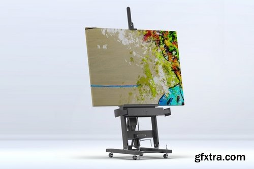 Canvas Art on Easel Mock-Up