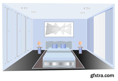 Bedroom Interior Design In Illustrator And Photoshop GFxtra