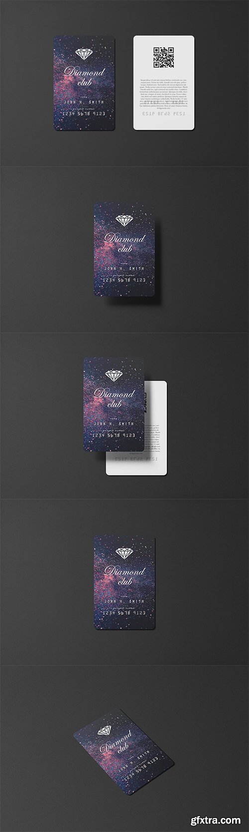 85x55 Portrait Credit / Discount Card Mockup