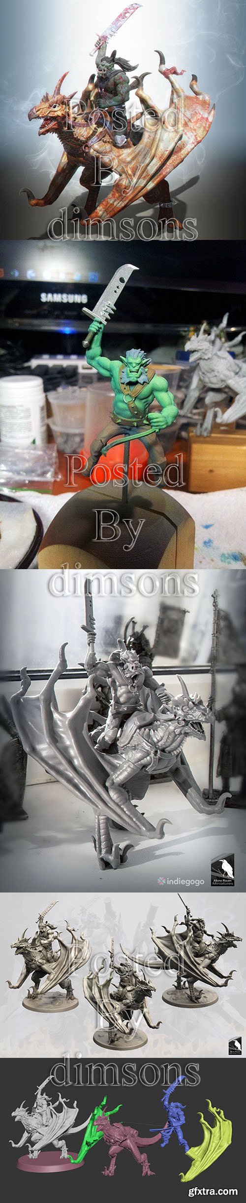 Cgtrader - Wyvern Rider 3D print model Cgtrader - Wyvern Rider 3D print model