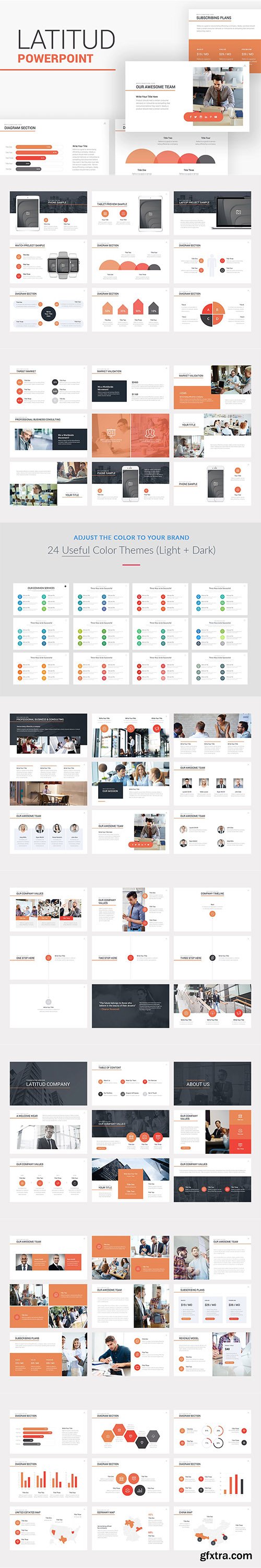Latitud Business Pitch Deck Powerpoint, Keynote and Google Slides Template Latitud Business Pitch Deck Powerpoint, Keynote and Google Slides Template