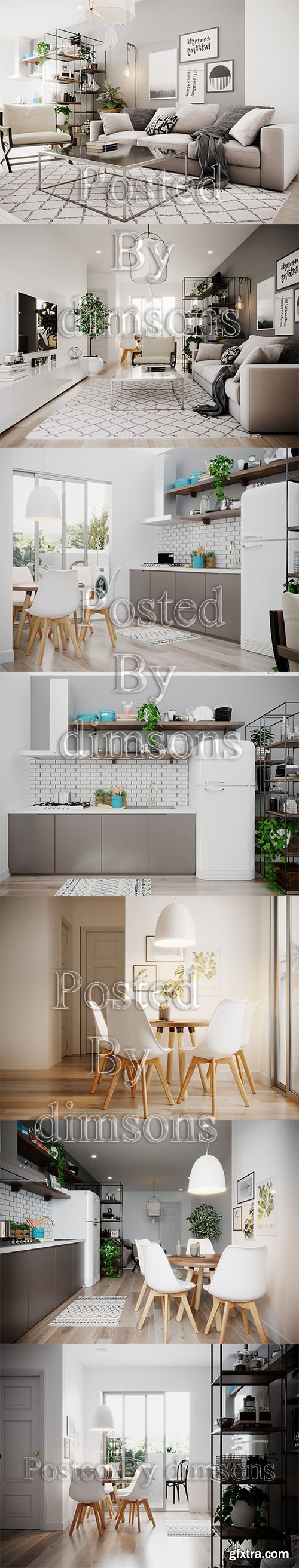 Cgtrader - Scandinavian Small House Design Low-poly 3D model