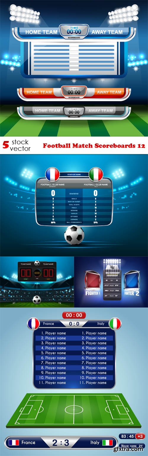 Vectors - Football Match Scoreboards 12