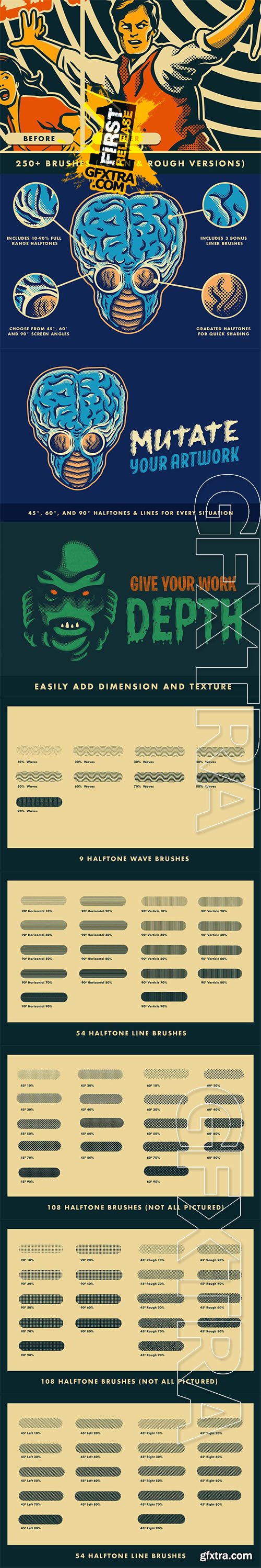 HORRIFIC HALFTONES FOR PHOTOSHOP HORRIFIC HALFTONES FOR PHOTOSHOP