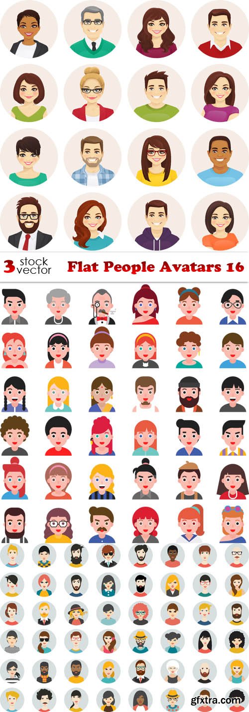 Vectors - Flat People Avatars 16