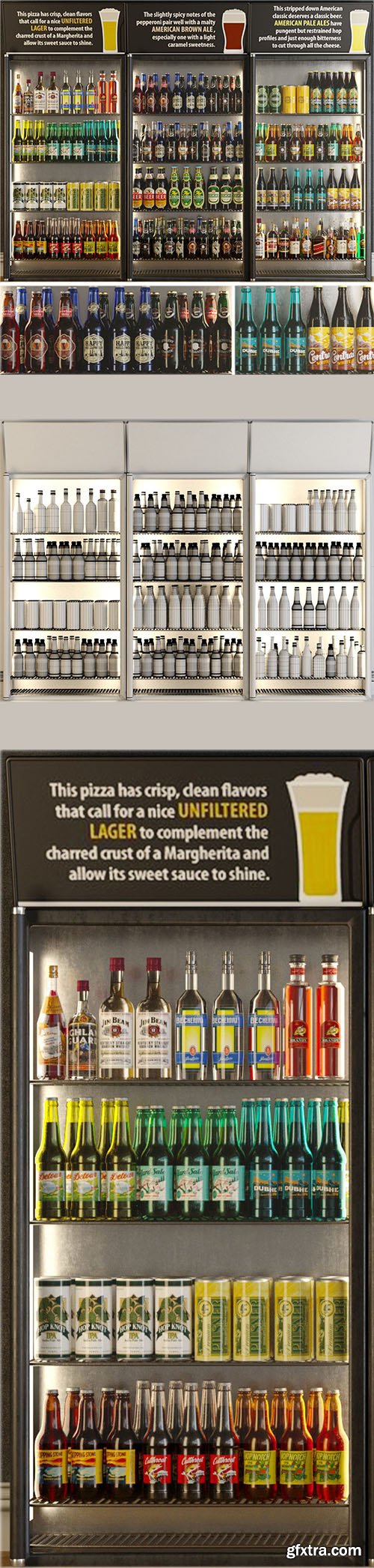 Cgtrader - Alcoholic Set Storefront 3D model