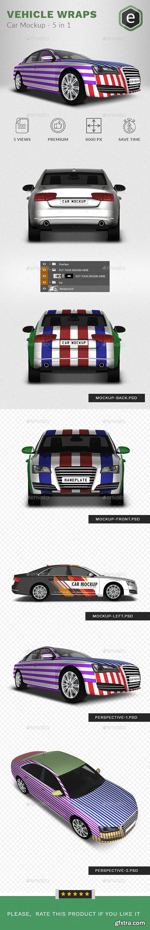 Car Mockup Based on Audi A8 - 5 In 1 23270246 Car Mockup Based on Audi A8 - 5 In 1 23270246