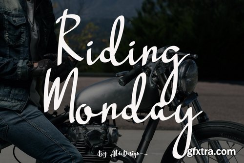 Riding Monday - Signature Font