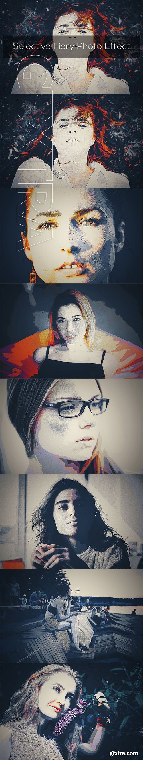 CreativeMarket - Selective Fiery Photo Effect 3296978