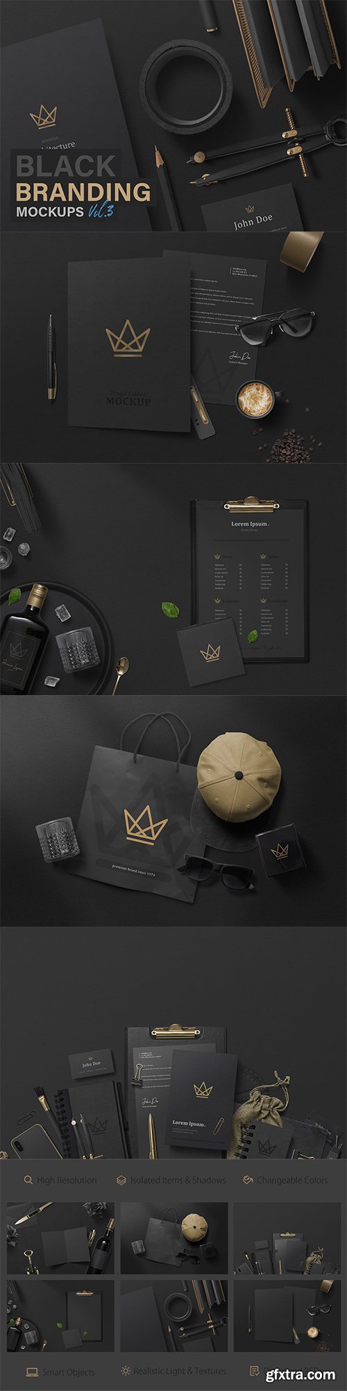 Black Branding Mockups Vol.3