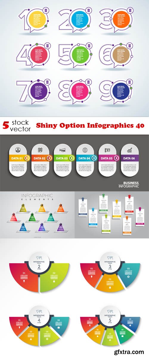 Vectors - Shiny Option Infographics 40