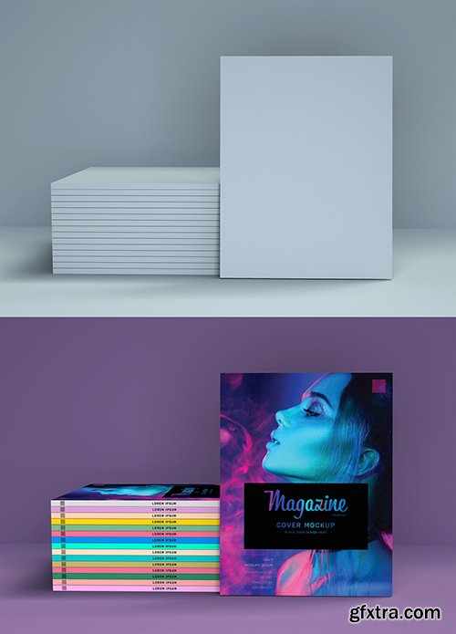 Stack of Magazines Mockup 237058854