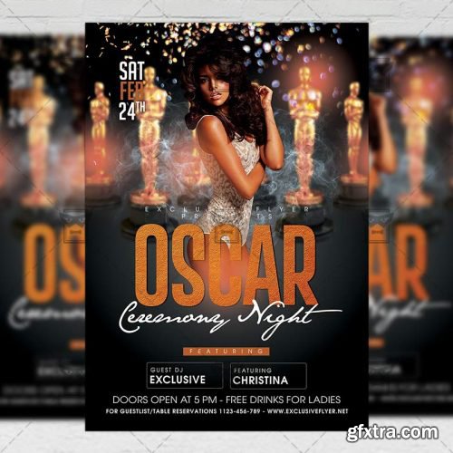 Oscar Ceremony Night Flyer - Club A5 Template Oscar Ceremony Night Flyer - Club A5 Template