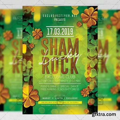 Lucky Shamrock Night Flyer - Seasonal A5 Template Lucky Shamrock Night Flyer - Seasonal A5 Template