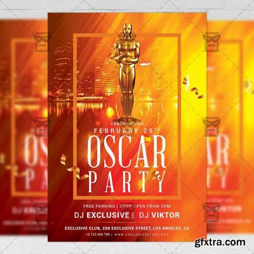 Oscar Party Flyer - Club A5 Template Oscar Party Flyer - Club A5 Template