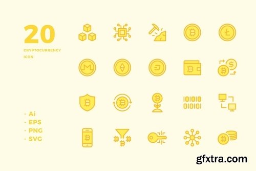 Cryptocurrency Icons (Flat, Line, Lineal Color, Solid)