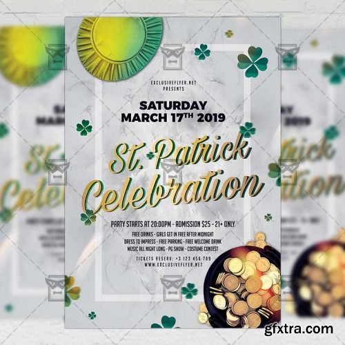 Saint Patrick Celebration Flyer - Seasonal A5 Template Saint Patrick Celebration Flyer - Seasonal A5 Template