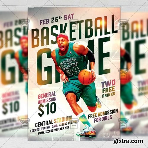 Basketball Flyer - Sport A5 Template Basketball Flyer - Sport A5 Template