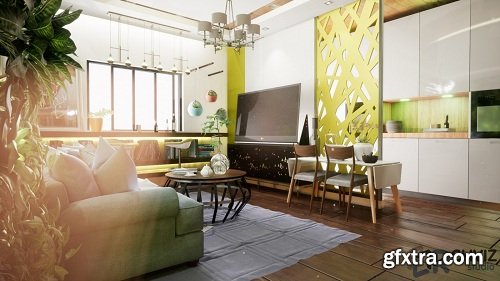 Archviz Interior Interactive Apartment UE4