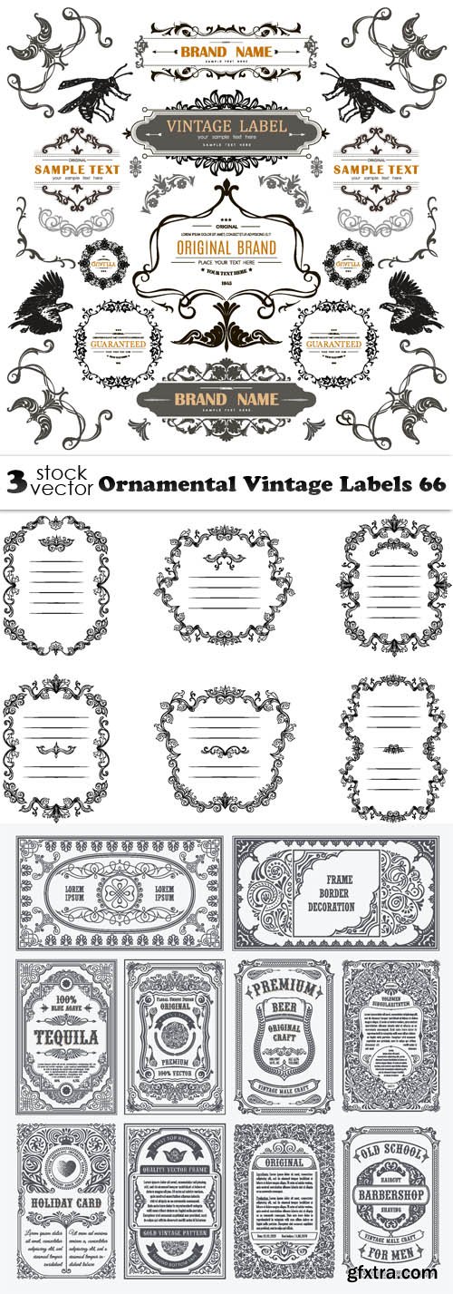Vectors - Ornamental Vintage Labels 66