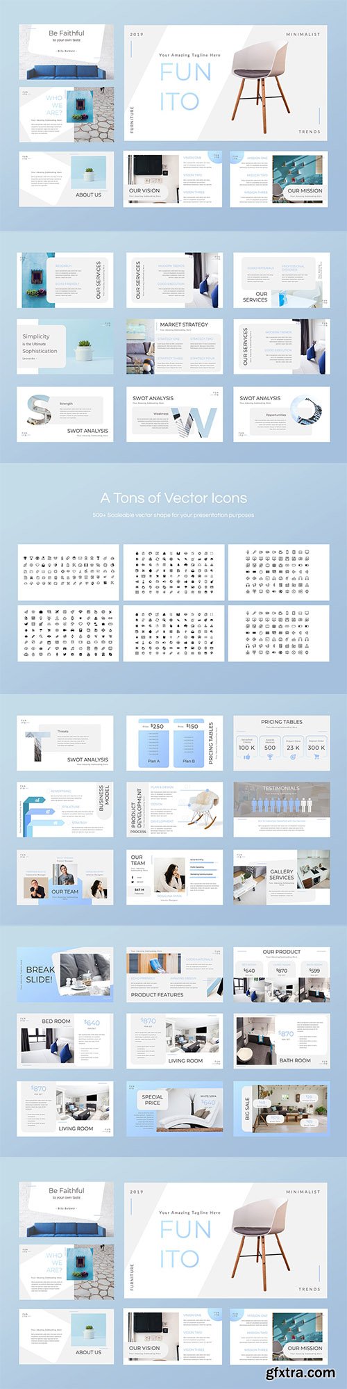 Funito - Furniture Powerpoint, Keynote and Google Slides Templates