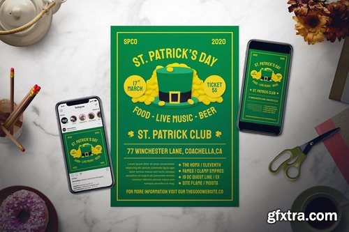 Saint Patrick\'s Day Flyer Set