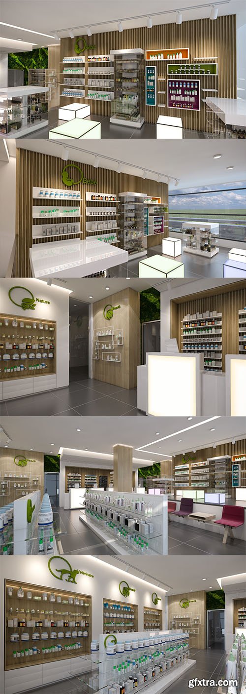 Cgtrader - modern pharmacy 3D model