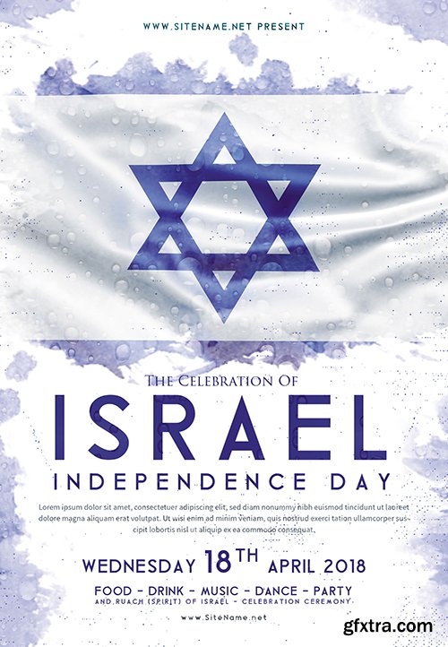 Israel Independence Day Flyer - Psd Template