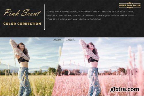 Neo Pink Scent Color Grading photoshop actions