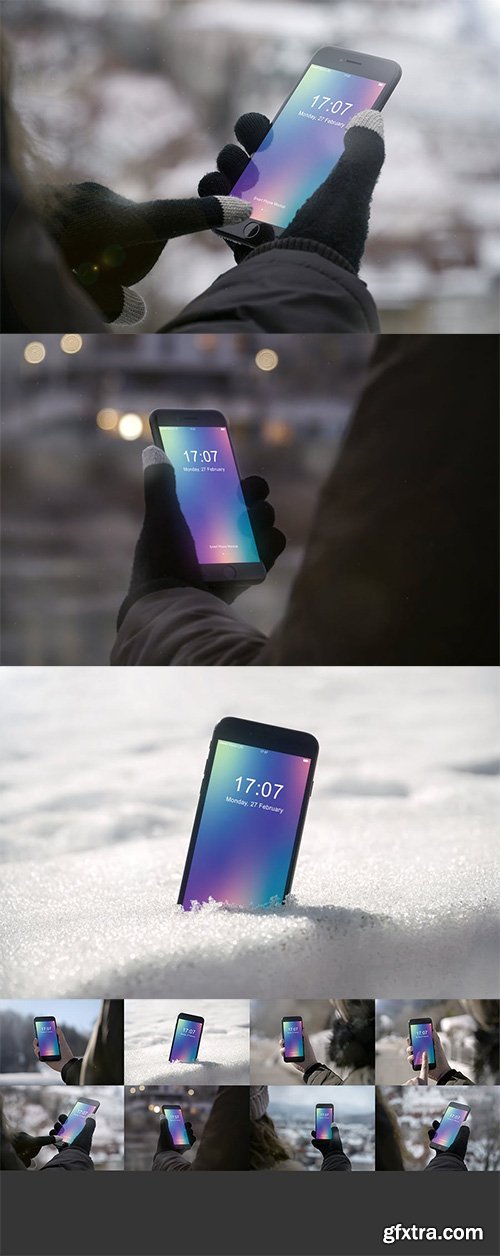 Smart Phone Mockup Winter Edition