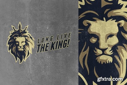 Lion King - Sports Lion Mascot Logo