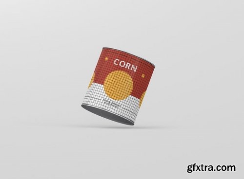 Food Tin Can Mockup Medium Size