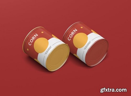 Food Tin Can Mockup Medium Size