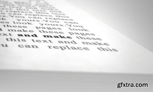 Videohive - 3d Book on Reflecting Floor with Flipping Pages - 4307578