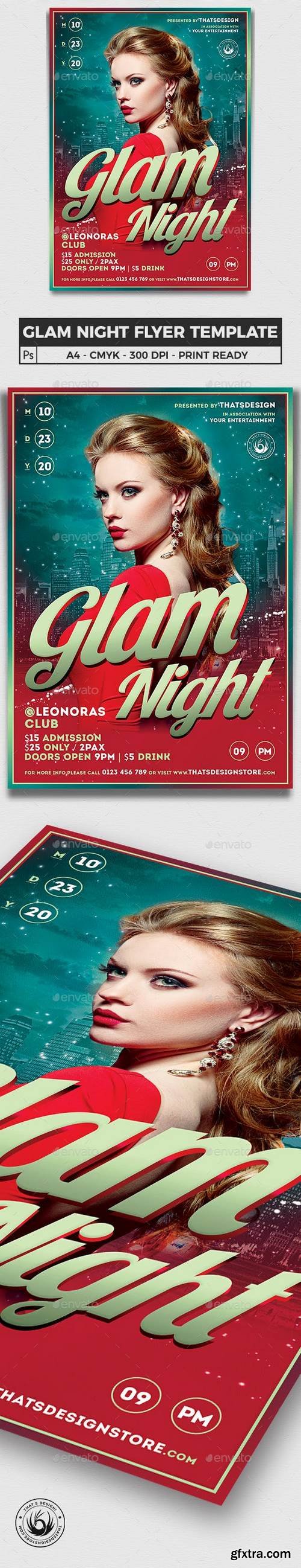 Graphicriver - Glam Night Flyer Template 15696722