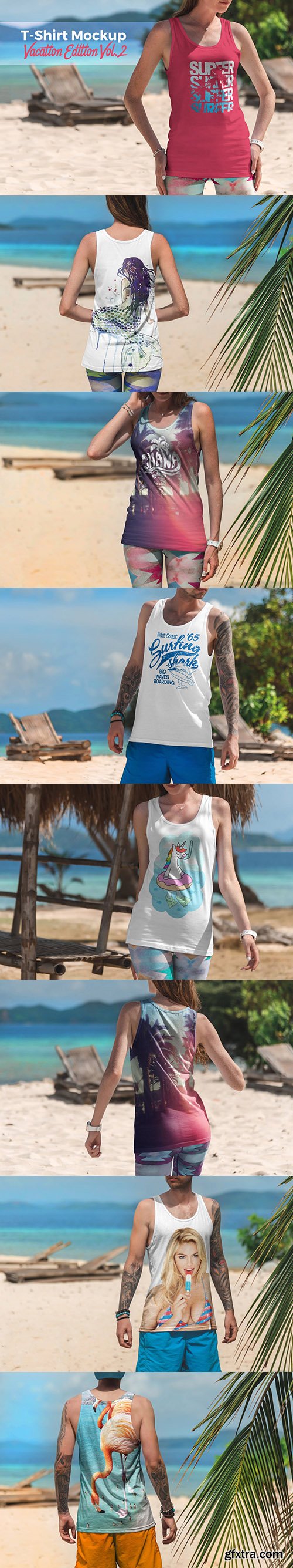 T-Shirt Mockup Vacation Edition Vol. 2 T-Shirt Mockup Vacation Edition Vol. 2