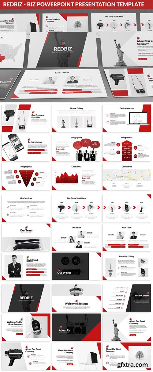 Redbiz - Biz Powerpoint Presentation Template Redbiz - Biz Powerpoint Presentation Template