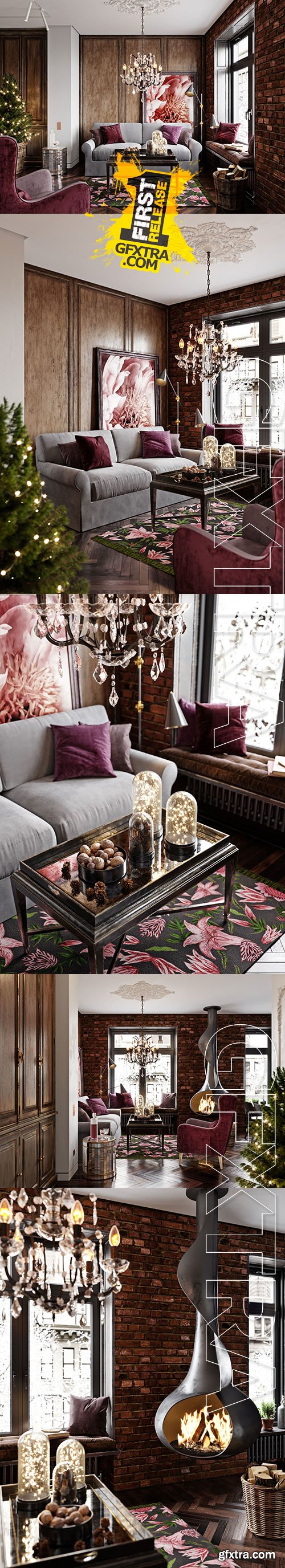 Cgtrader - 3D interior scene model full