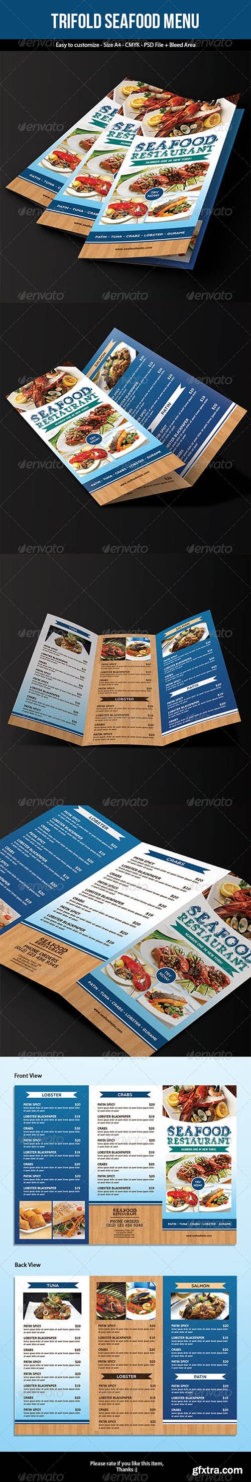 Trifold Seafood Menu 7320600