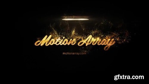 MotionArray Gold Particles Logo 187070