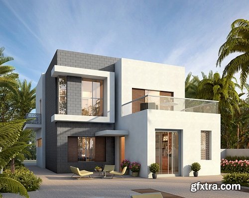 Residential House Exterior Scene 18