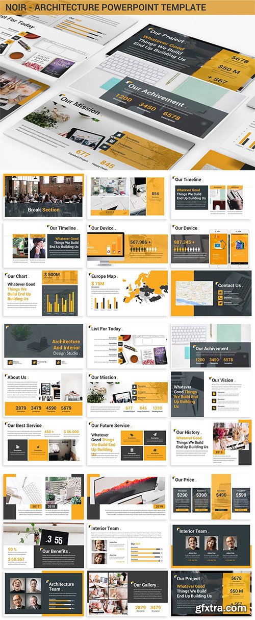 Noir - Architecture Powerpoint Template Noir - Architecture Powerpoint Template