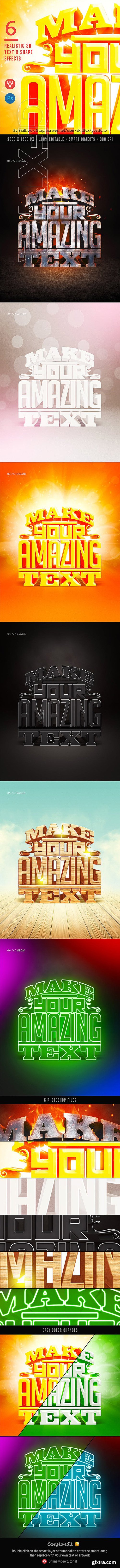 GraphicRiver - 6 Realistic 3D Text Effects 23306691