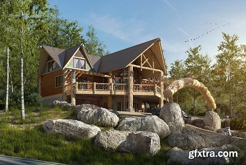 Residential House Exterior Scene 26