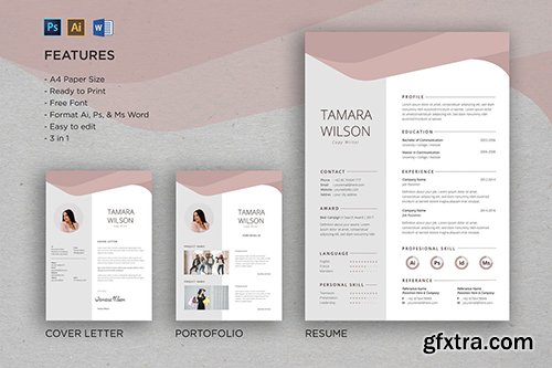 Professional CV And Resume Template Tamara